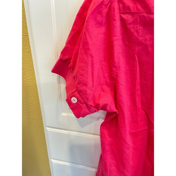 Avanzzo short Sleeve Blouse pink designer collared shirt BR 38 / US S M Size Top - Picture 9 of 13